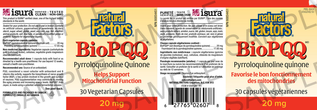 BioPQQ Pyrroloquinoline Quinone   20 mg Vegetarian Capsules