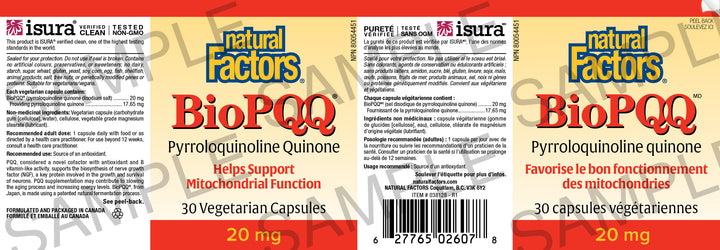 BioPQQ Pyrroloquinoline Quinone   20 mg Vegetarian Capsules