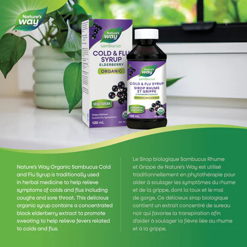 Nature's Way Organic Sambucus Cold and Flu Care Syrup