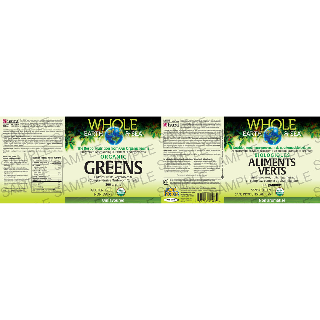 Whole Earth & Sea Powder Fermented Organic Protein & Greens, Organic Tropical