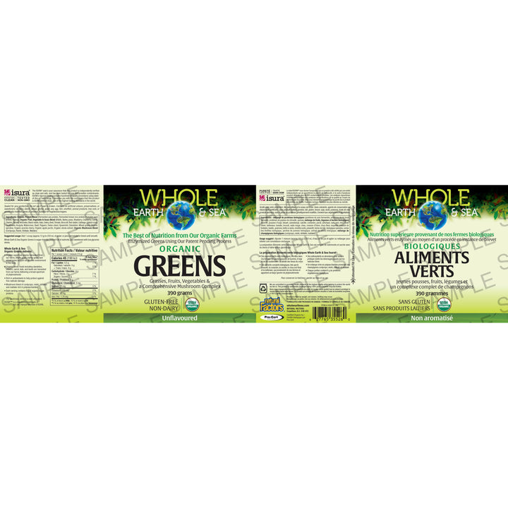 Whole Earth & Sea Powder Fermented Organic Protein & Greens, Organic Tropical