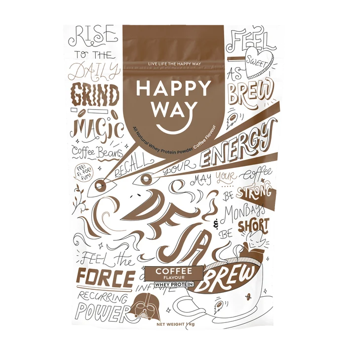 HAPPY WAY Coffee Whey Protein Powder | 500g