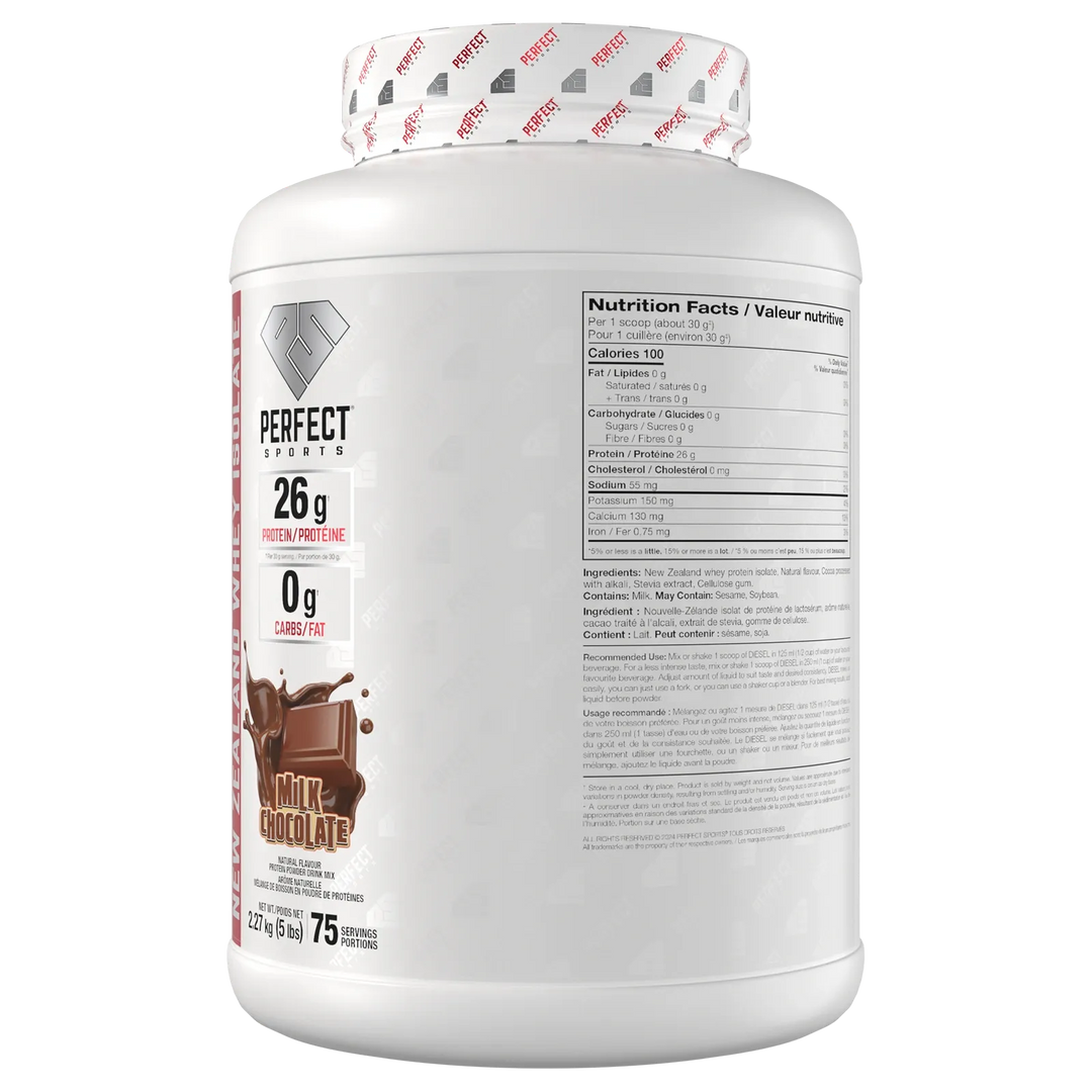 Perfect Sport Diesel - New Zealand Whey Isolate, Milk Chocolate Protein Powder