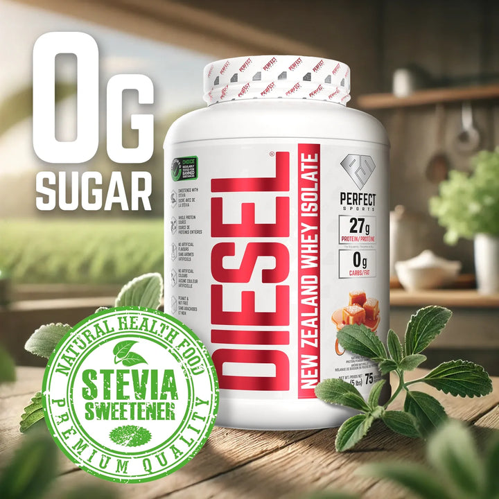 Perfect Sport Diesel New Zealand Whey Isolate, Salted Caramel Protein Powder