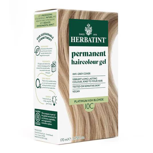 Herbatint Permanent Haircolour Gel 10C Platinum Ash Blonde