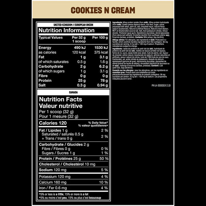 Mutant Hardcore Iso Gourmet Protein, Cookies & Cream Flavour