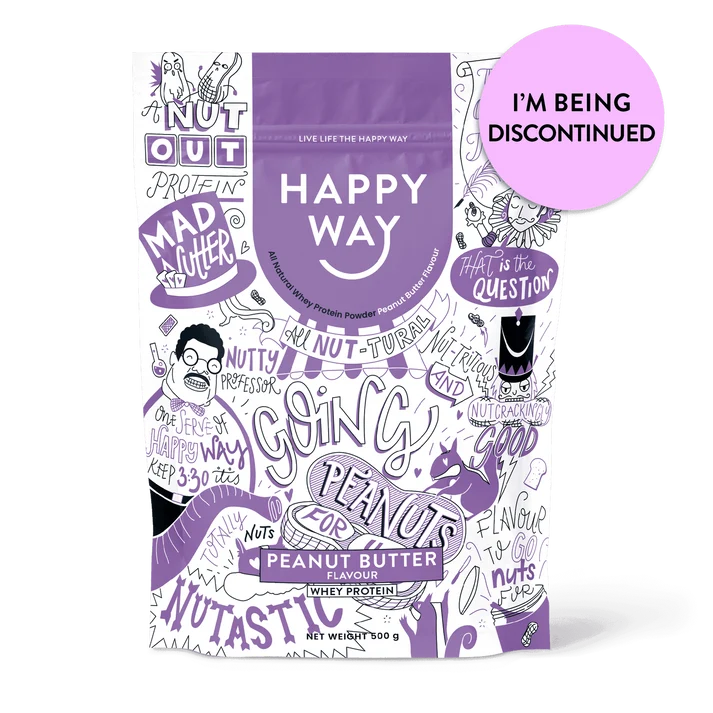 HAPPY WAY Peanut Butter Whey Protein Powder | 500 g
