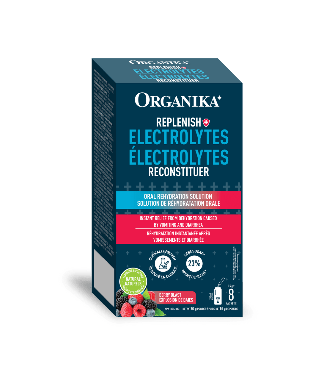 Organika Replenish Electrolytes, Berry Blast