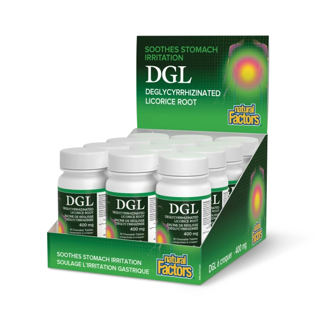 Natural Factors DGL Licorice Root 400 mg Chewable Tablets