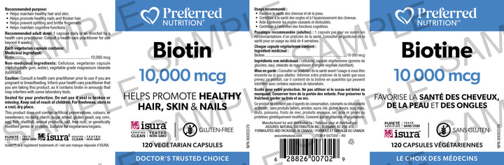 Preferred Nutrition®  Biotin 10,000 mcg