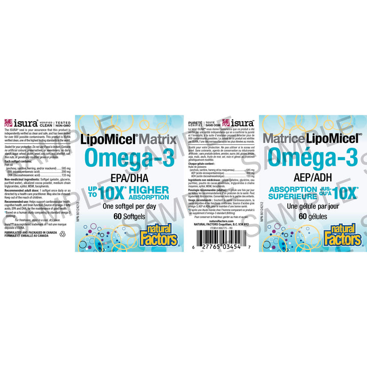 Natural Factors LipoMicel Matrix Omega-3