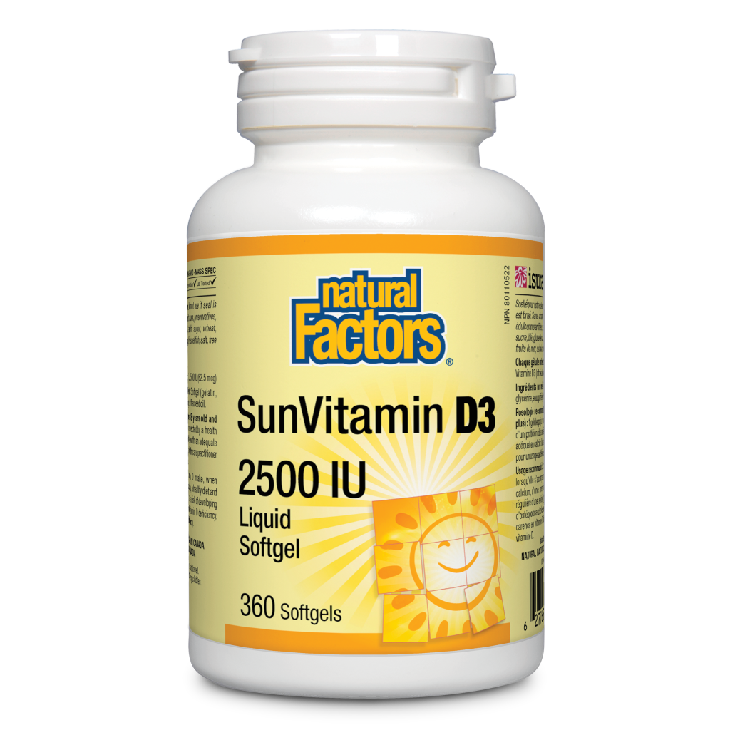 SunVitamin D3 2500 IU softgels