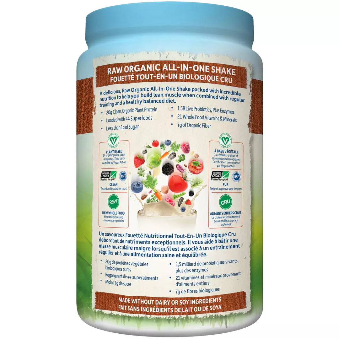 Garden of Life Raw Organic All-in-One Shake, Vanilla Spiced Chai flavour, 907g, 28 servings