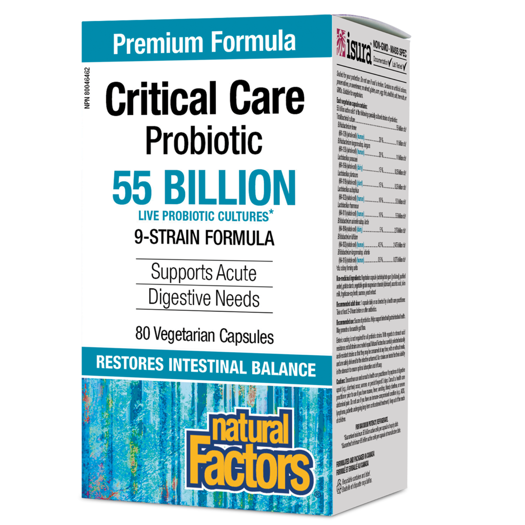 Critical Care Probiotic  55 Billion Live Probiotic Cultures Vegetarian Capsules
