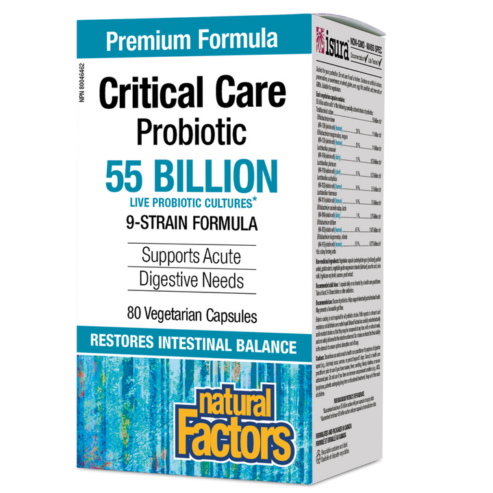 Critical Care Probiotic  55 Billion Live Probiotic Cultures Vegetarian Capsules