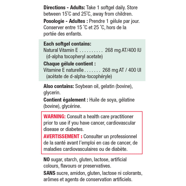 Jamieson Vitamin E 400 IU/268 mg AT