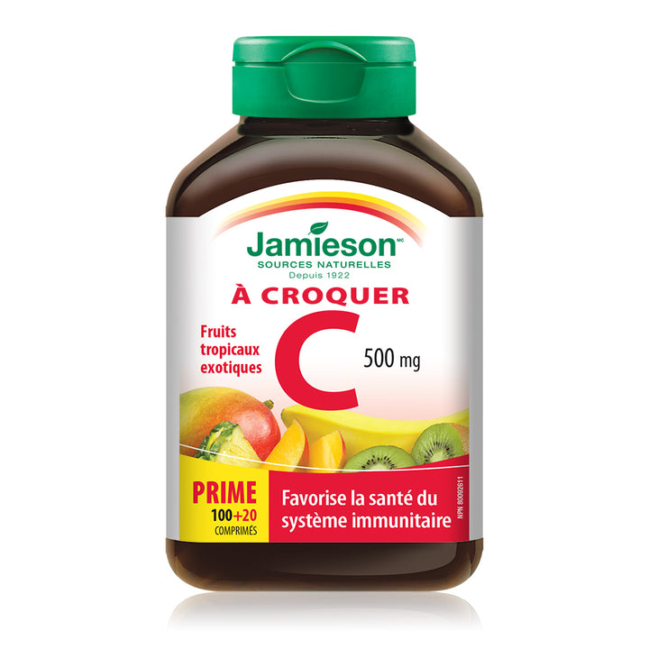 Jamieson Chewable Vitamin C 500 mg Tropical Fruit Flavour