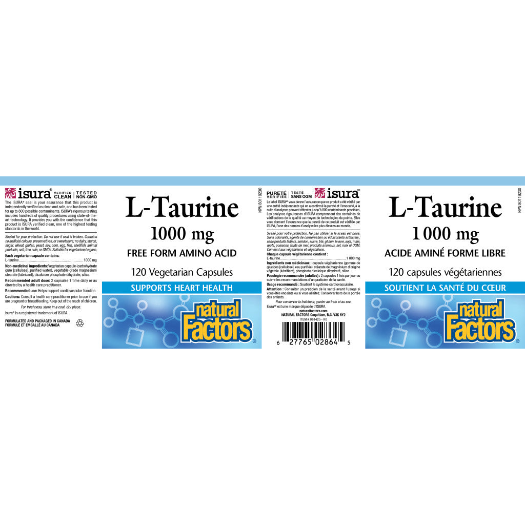 Natural Factors - L-Taurine 1000mg