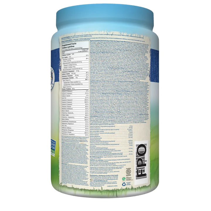 Garden of Life Raw Organic All-in-One Shake, Vanilla, 969g, 28 servings