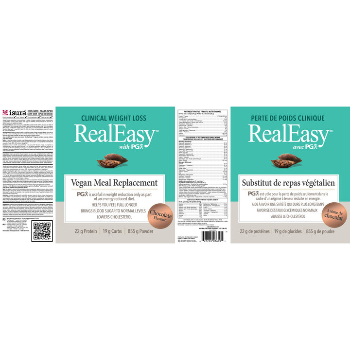 RealEasy with PGX Vegan Meal Replacement Chocolate Flavour