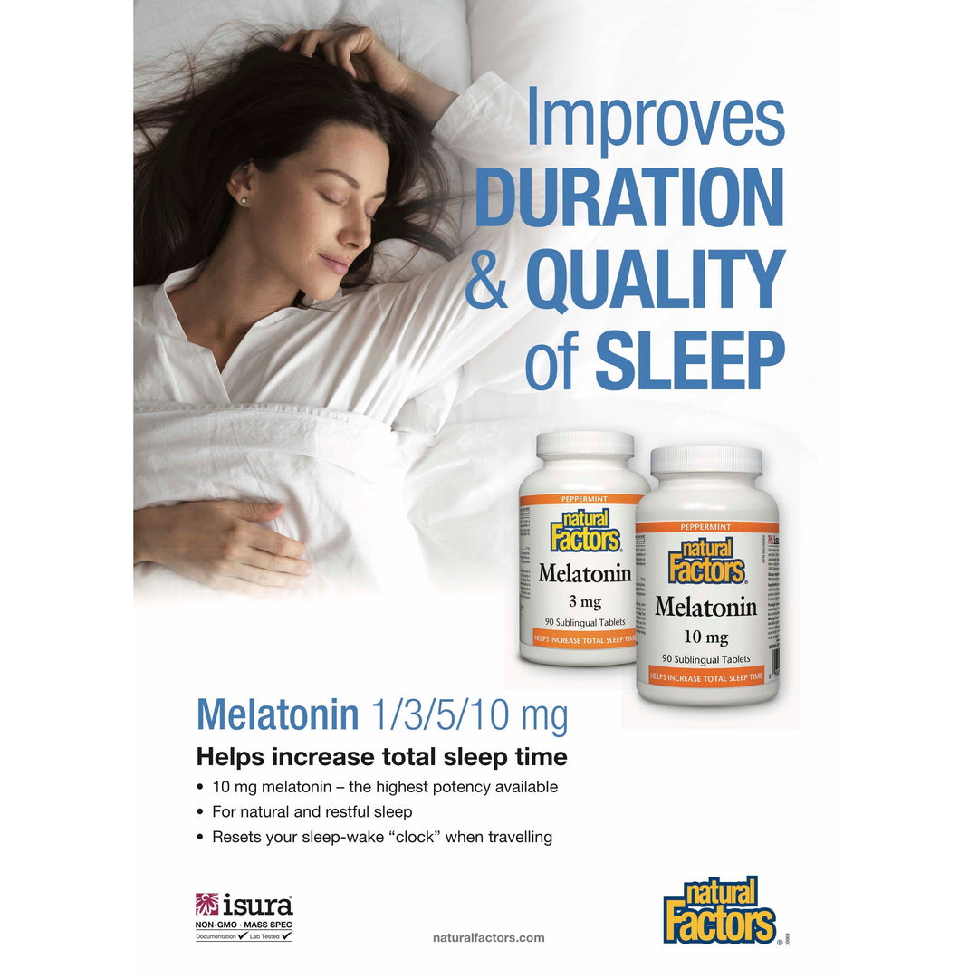 Melatonin 5 mg, Peppermint Sublingual Tablets