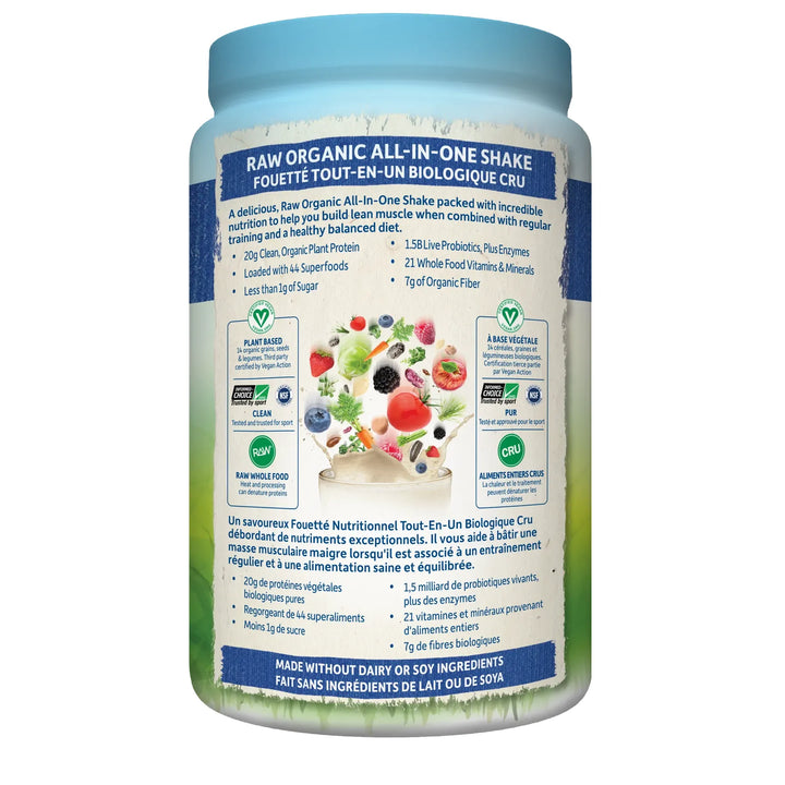 Garden of Life Raw Organic All-in-One Shake, Vanilla, 969g, 28 servings