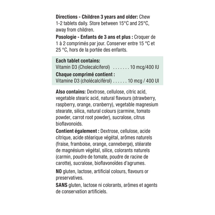 Jamieson Kids Chewable Vitamin D3 400 IU