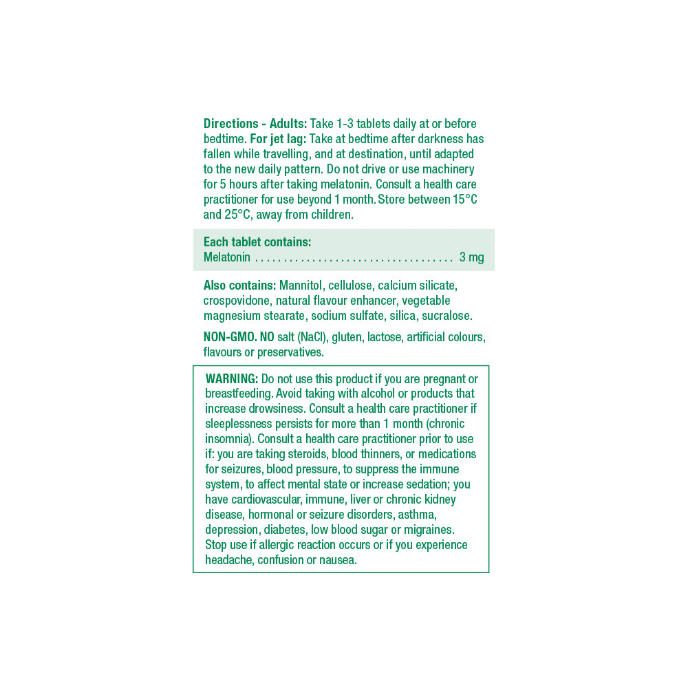 Jamieson Melatonin Fast Dissolving Tablets, 3 mg