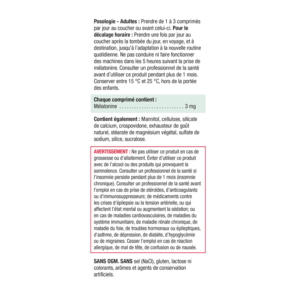 Jamieson Melatonin Fast Dissolving Tablets, 3 mg