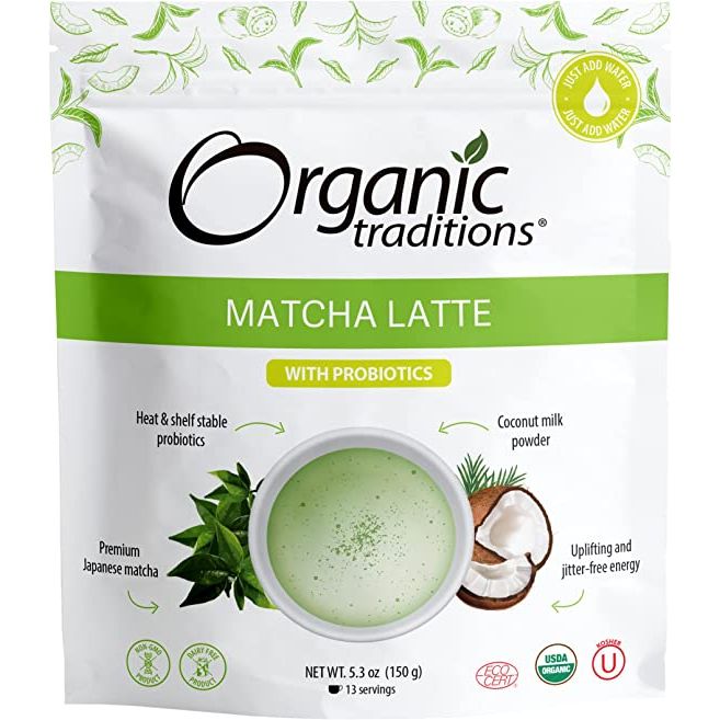 Organic Matcha Latte with Probiotics