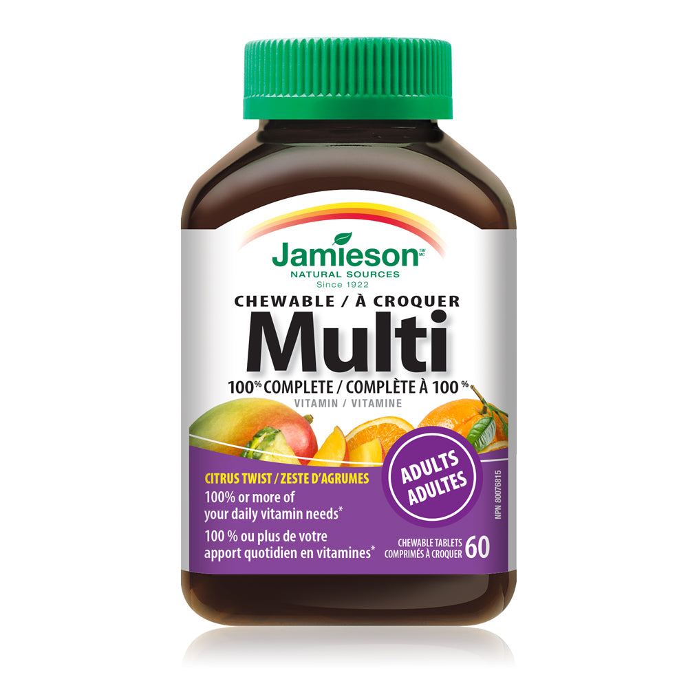 Jamieson 100% Complete Multivitamin Citrus Twist Chewable Tablets