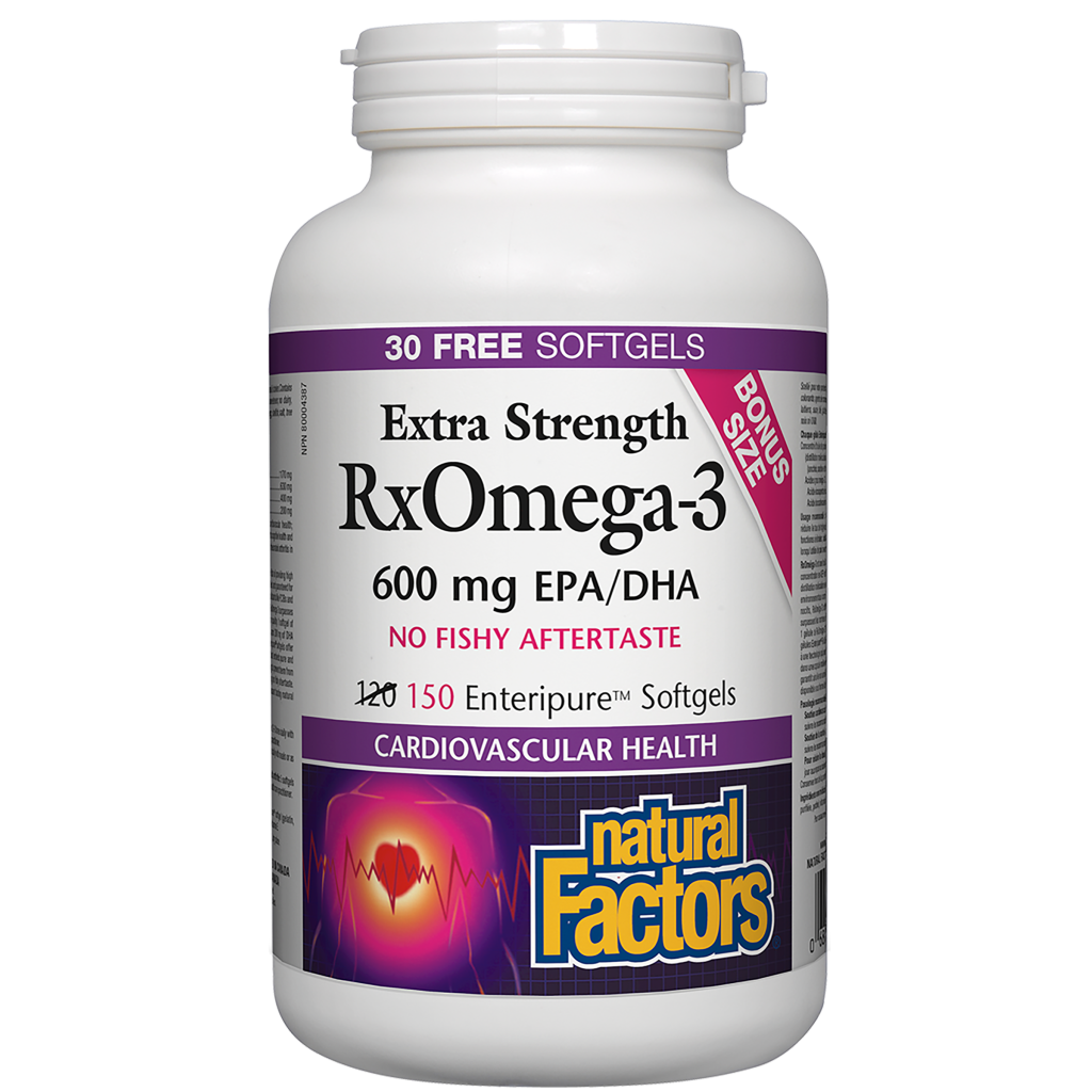 Natural Factors RxOmega-3 Extra Strength 600 mg