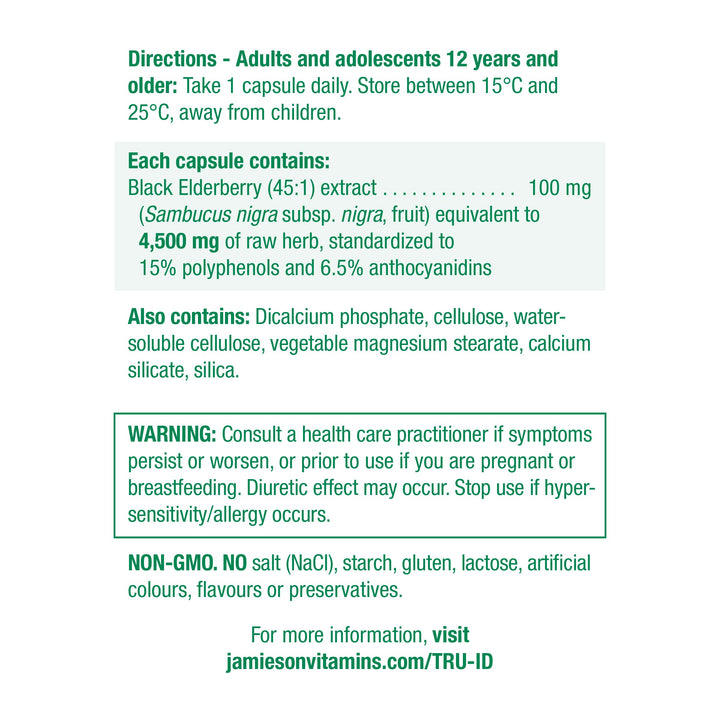 Jamieson Black Elderberry 4500 mg