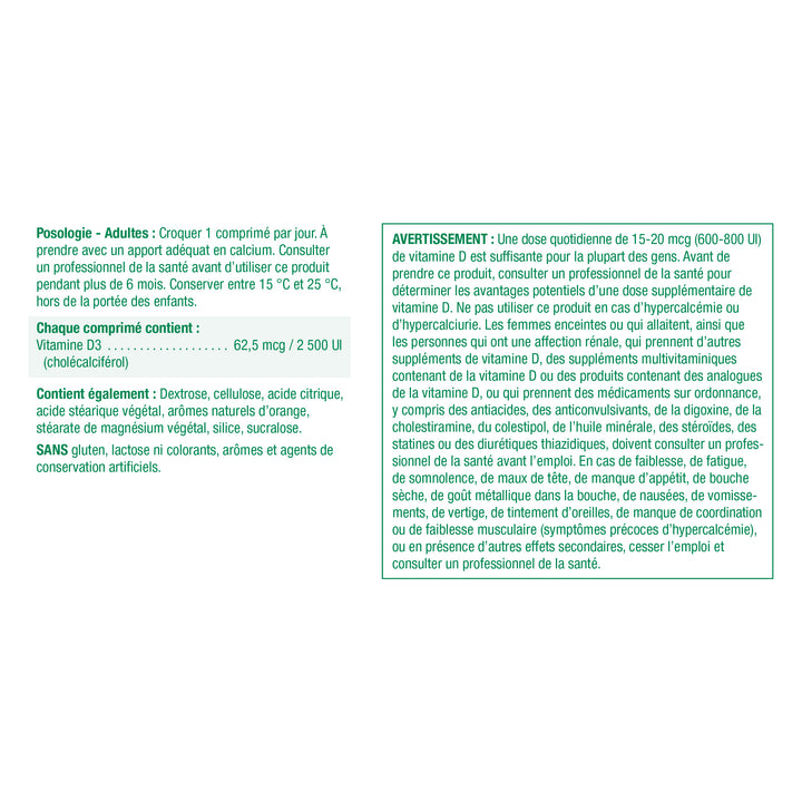 Jamieson Vitamin D3 Chewables Extra Strength