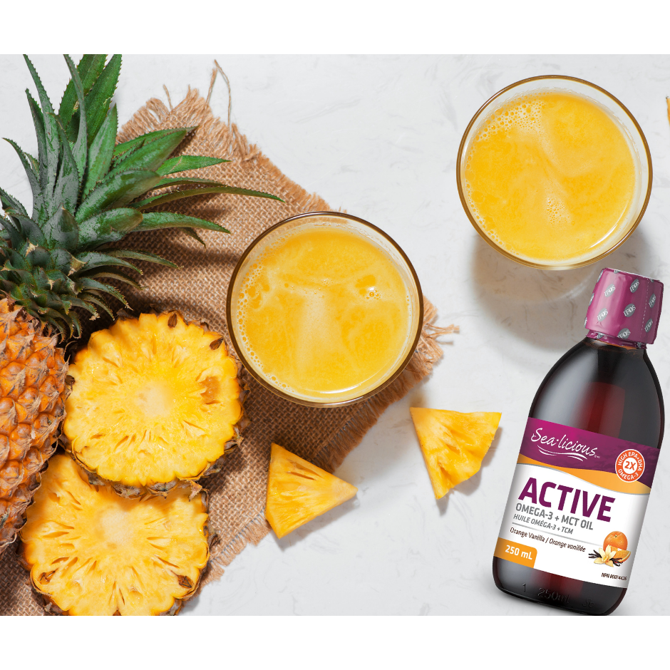 Active Omega-3 + MCT Oil, Orange Vanilla, Sea-licious Liquid