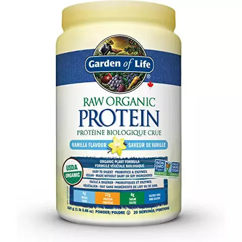 Garden of Life Raw Organic Protein, vanilla flavour, 620g