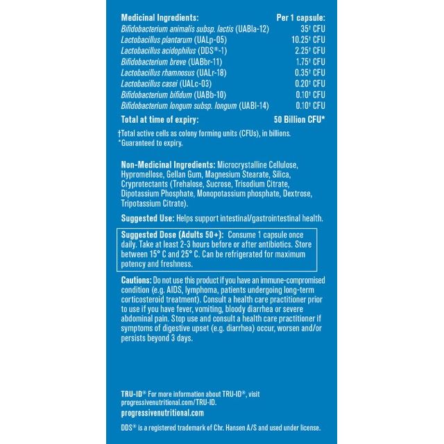 Progressive Perfect Probiotic 50 Billion, Adults 50+