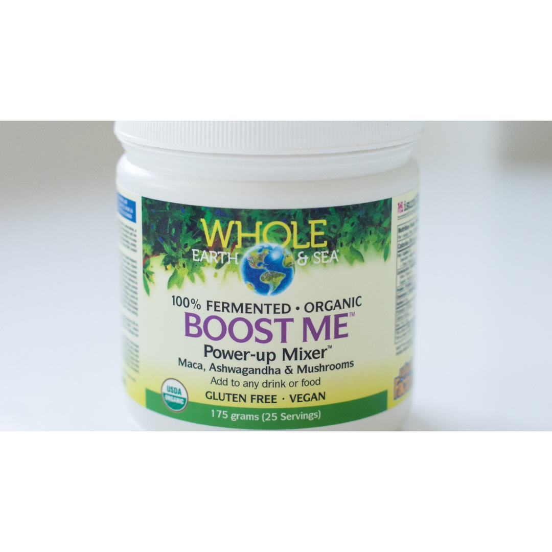 Boost Me™ Power-up Mixer™ Maca, Ashwagandha & Mushrooms, Whole Earth & Sea Powder