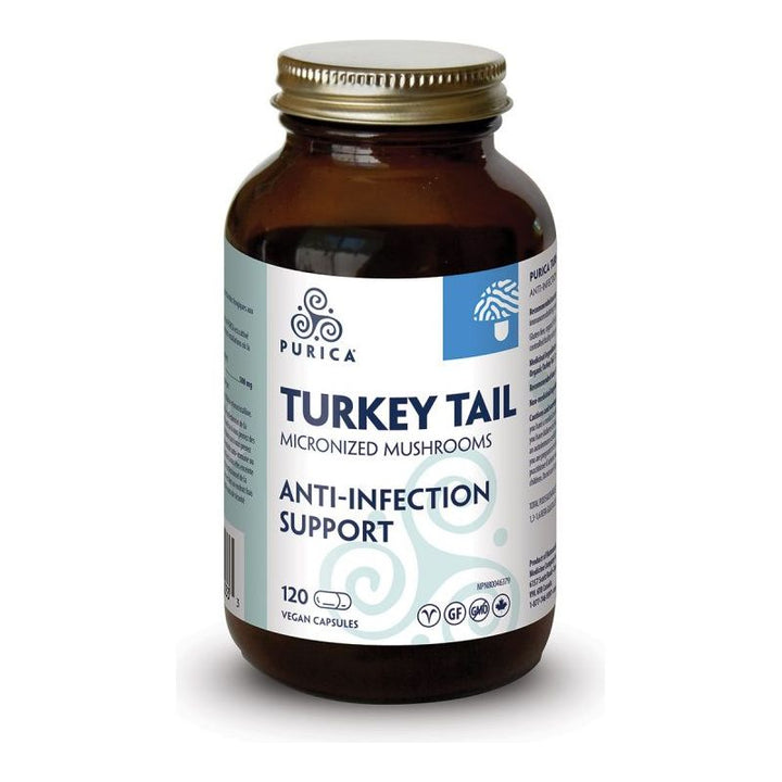 Purica Turkey Tail Micronized Mushrooms Anti-Infection Support Capsules