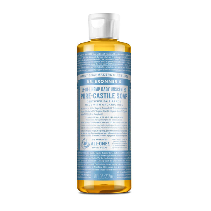 Dr. Bronner's Pure Unscented Castile Liquid Soap for Babies
