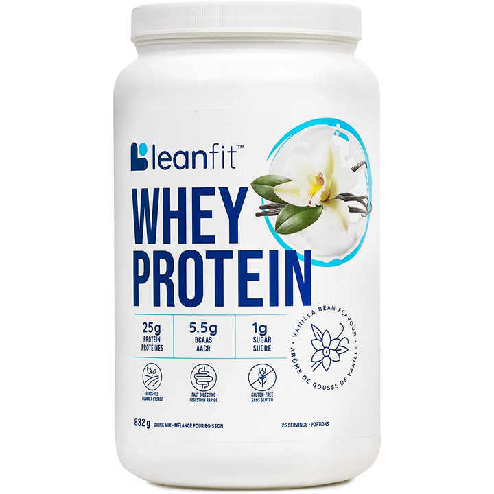 Leanfit Whey Protein drink mix, Vanilla Bean Flavour, 832g