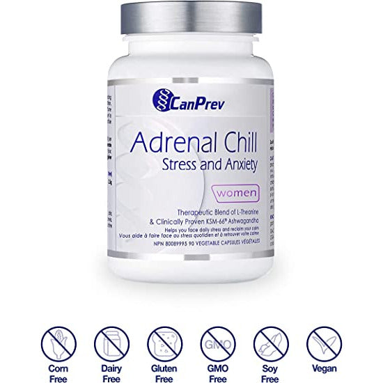 Canprev Adrenal Chill, Anxiety and Stress Vegetarian Capsules