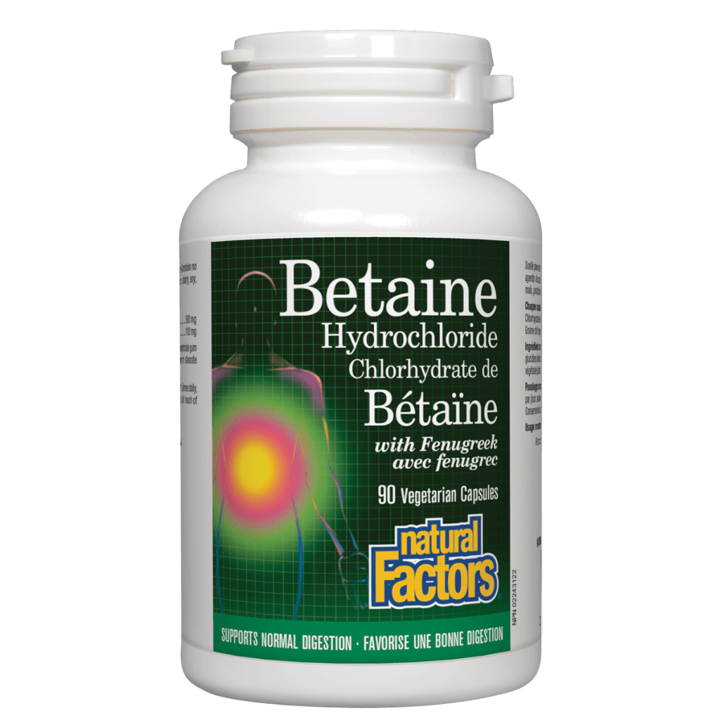 Betaine Hydrochloride with Fenugreek  Vegetarian Capsules
