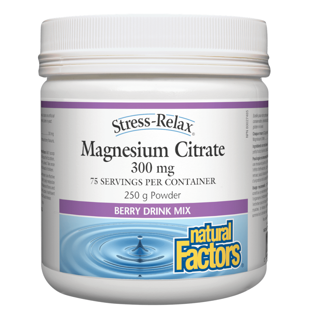 Magnesium Citrate 300 mg, Berry Flavour, Stress-Relax Powder