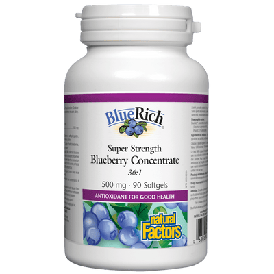BlueRich Super Strength Blueberry Concentrate 500 mg Softgels