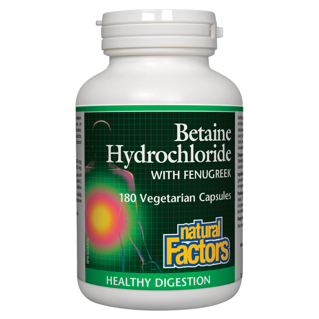 Betaine Hydrochloride with Fenugreek  Vegetarian Capsules