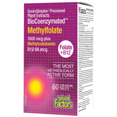 BioCoenzymated Methylfolate 1000 mcg Plus B12 50 mcg Sublingual Tablets
