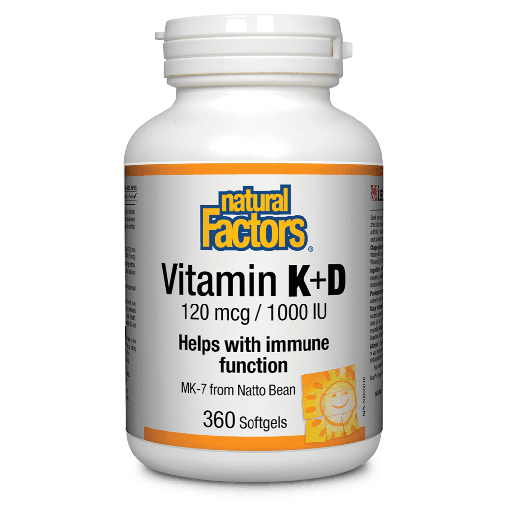 Vitamin K+D   120 mcg / 1000 IU Softgels
