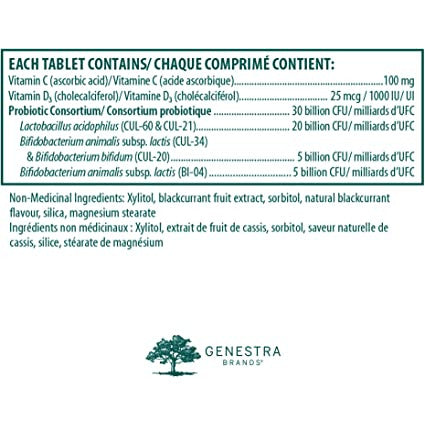 Genestra HMF immune Probiotic Formula chewable tablets