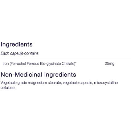 Canprev Iron Bis-Glycinate 25 Vegetarian Capsules